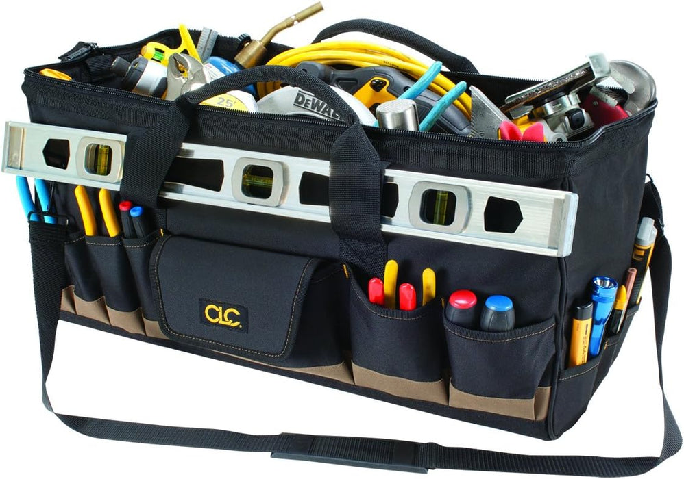 CLC Custom Leathercraft 1164 24 In. Megamouth Tote Bag, 32 Pocket