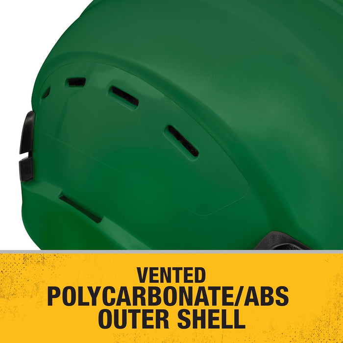 DEWALT DPG22V Green Type II Class C 4-Point Ratcheting Vented Safety Helmet