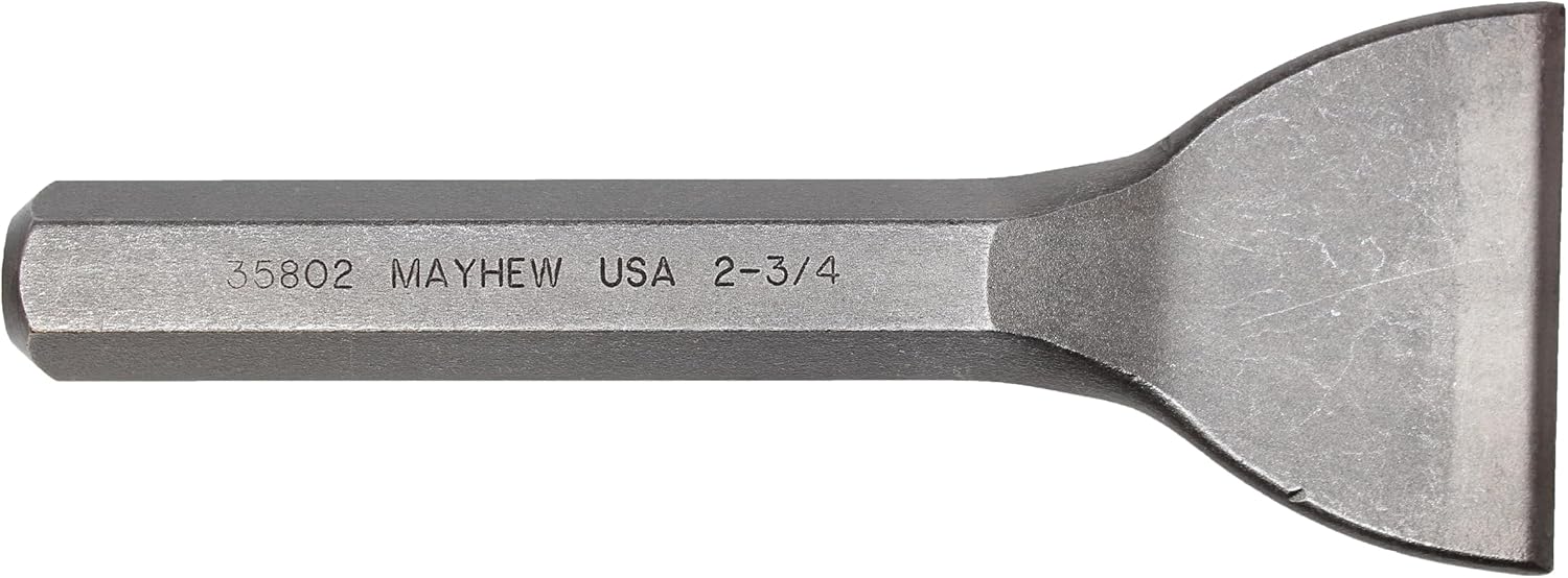 Mayhew Tools 35802 Mason Chisel, 2-3/4" x 7-1/2 Carded, Shot Blast Finish