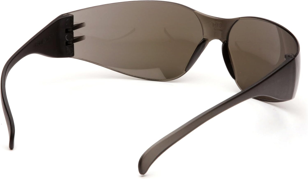 Pyramex S4175S Intruder Safety Eyewear Clear Frame Full Foam Padding Clear Anti-Fog Lens Standard Blue Mirror Lens/Blue Mirror Frame