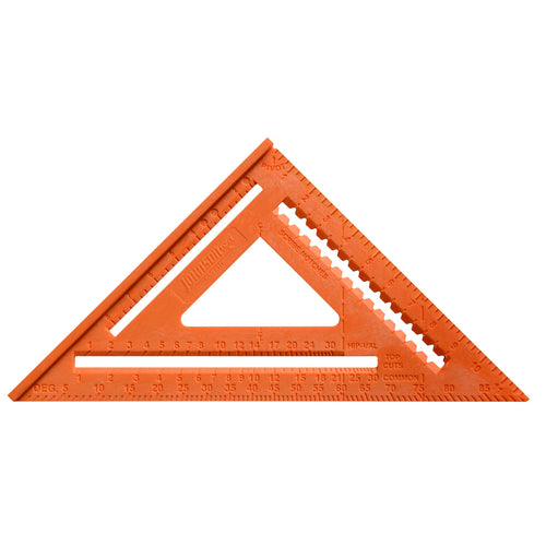 Johnson Level & Tool RAS-170B-ORA Structo-Cast Rafter Square, 12", Orange