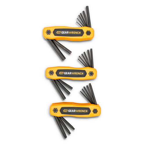 GEARWRENCH 83512 25 Piece SAE/Metric/Torx Folding Hex Key Set
