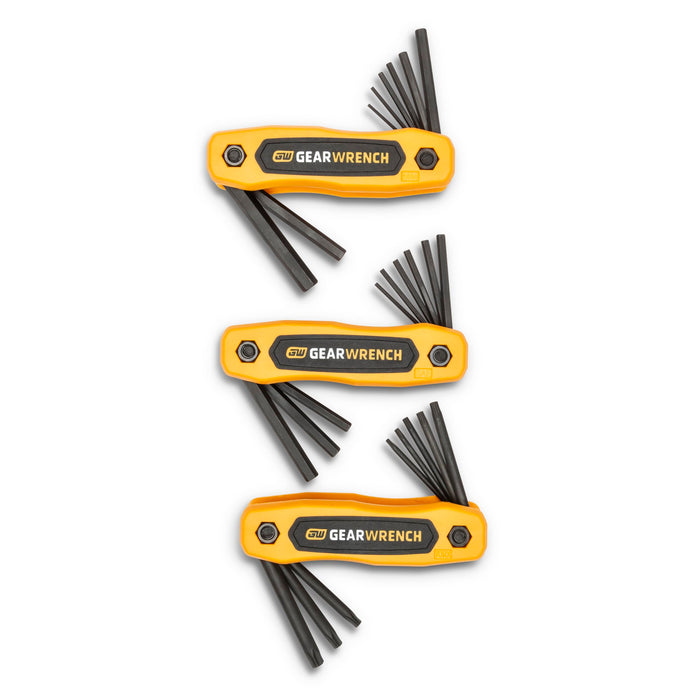 GEARWRENCH 83512 25 Piece SAE/Metric/Torx Folding Hex Key Set