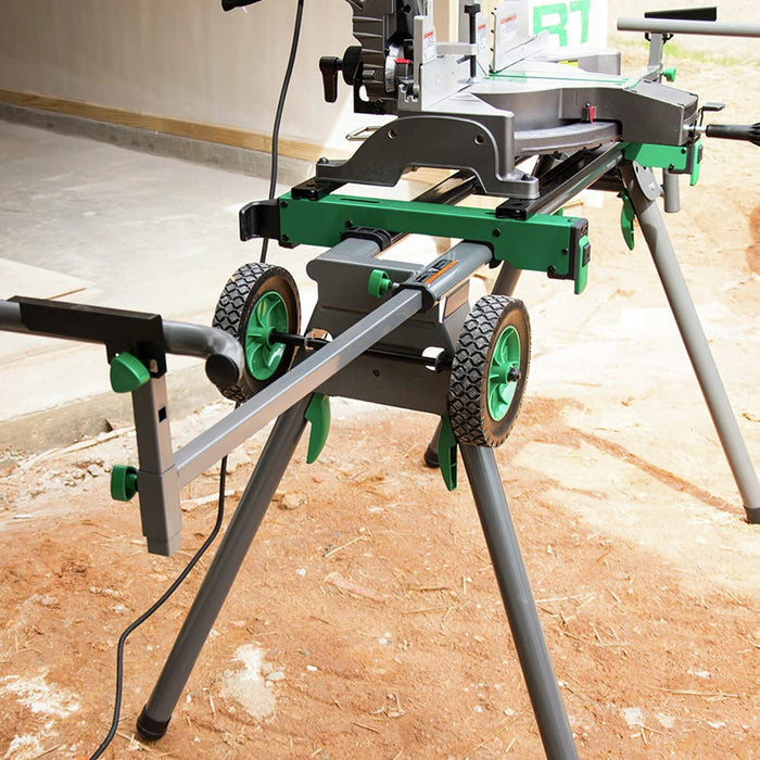 Metabo HPT Miter Saw Stand | Universal, Portable, Quick-release Mounting Brackets | Accepts up to a 12-inch Sliding Miter Saw | Supports up to 400 lbs | UU240F