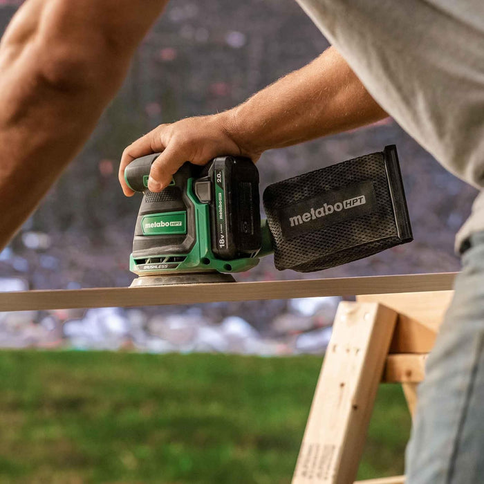 Metabo HPT 18V Cordless 5-Inch Random Orbital Sander, Best-in-Class Sanding Performance & Dust Collection, 6 Speed Settings, Lightweight Design, Multi-Use for Metal & Wood, Tool Body Only, SV1813DAQ4