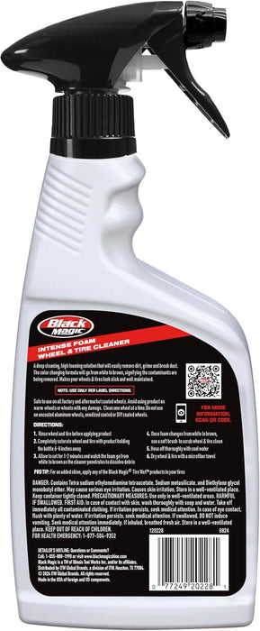 Black Magic 120228 Intense Foam Wheel & Tire Cleaner, High-Foaming Formula for Deep Cleaning, 22 Fl Oz (Pack of 1)