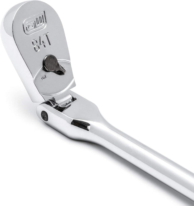 GEARWRENCH 81012A-07 1/4" Drive 84 Tooth Flex Head Teardrop Ratchet 7"