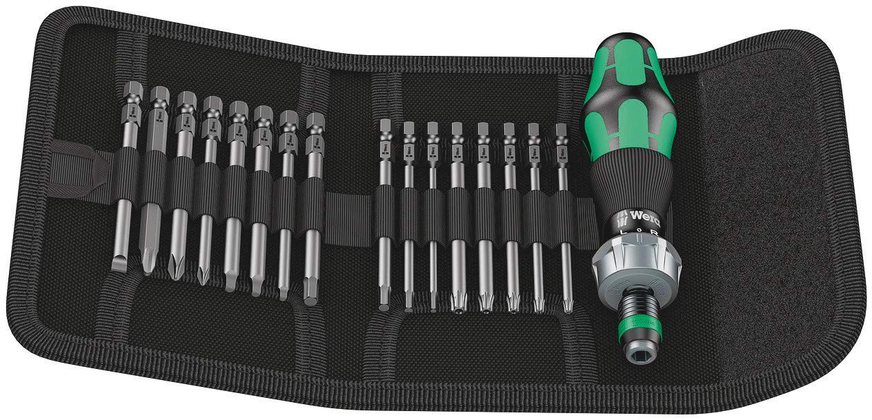 Wera - 5051041001 Kraftform Kompakt 60 RA Ratcheting Screwdriver Set, 17-Piece