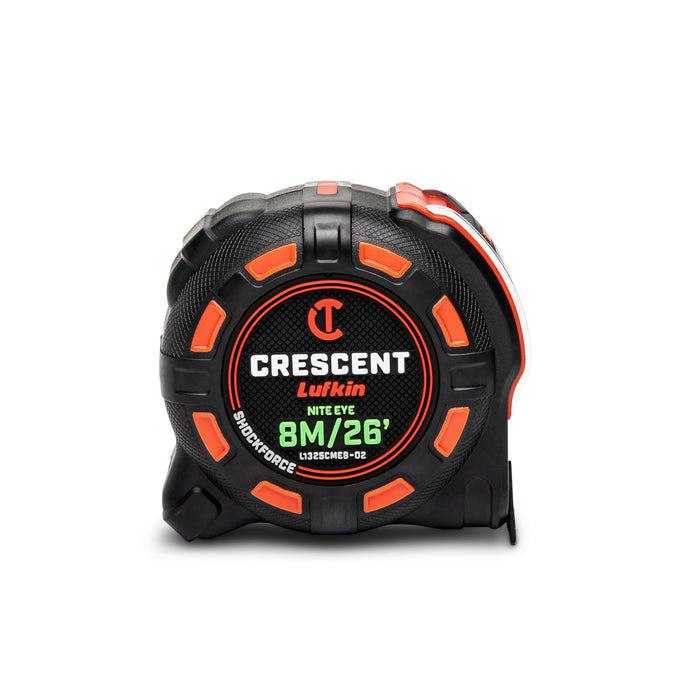 Crescent Lufkin 8 Meter / 25 Ft. SHOCKFORCE NITE EYE Tape Measure - L1325CMEB-02