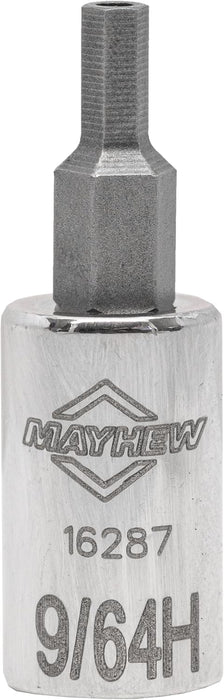Mayhew Tools 16021 SAE and Metric Tamper Hex Socket Bit Set, Chrome Plated, 12-Piece Polished Chrome 12-Piece SAE/MM Tamperproof Hex