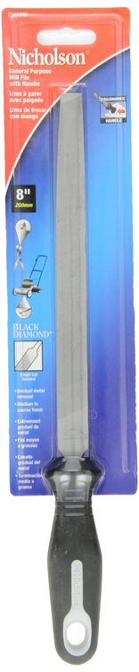 Crescent Nicholson 21694HNN 8" Mill Single Cut Bastard File with Ergonomic Handle