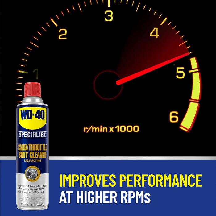 WD-40 300134 Specialist Carb/Throttle Body & Parts Cleaner, 13.5 oz (Pack of 6)