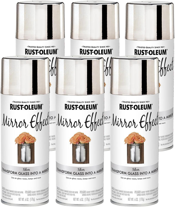 Rust-Oleum 301494 Specialty Mirror Spray, 6 Oz, Silver (Pack of 6)
