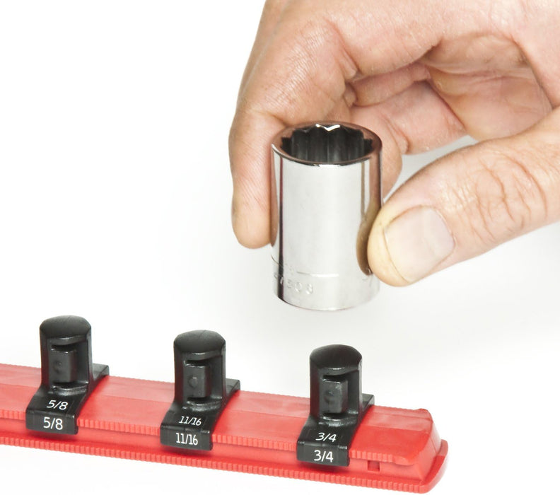 Ernst Manufacturing - 13 Socket Org Red 1/2 Dr Twist Lock Clips (8416) 13-Inch 1/2-Inch Twist Clips Red