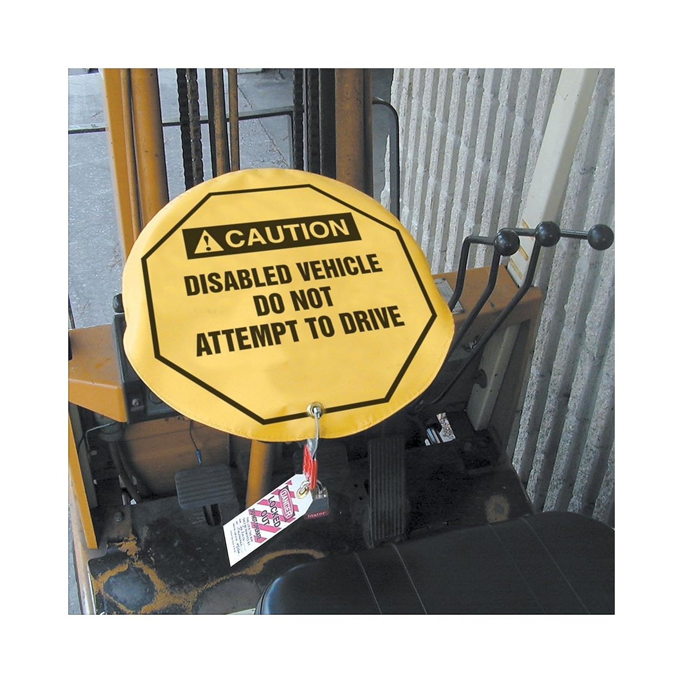 Accuform KDD832 Steering Wheel Cover for Lockout Tagout, OSHA-Style Le ...
