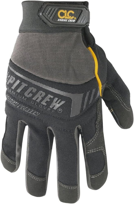 Custom Leathercraft 205BXL Pit Crew Mechanic's Glove, Black, X-Large