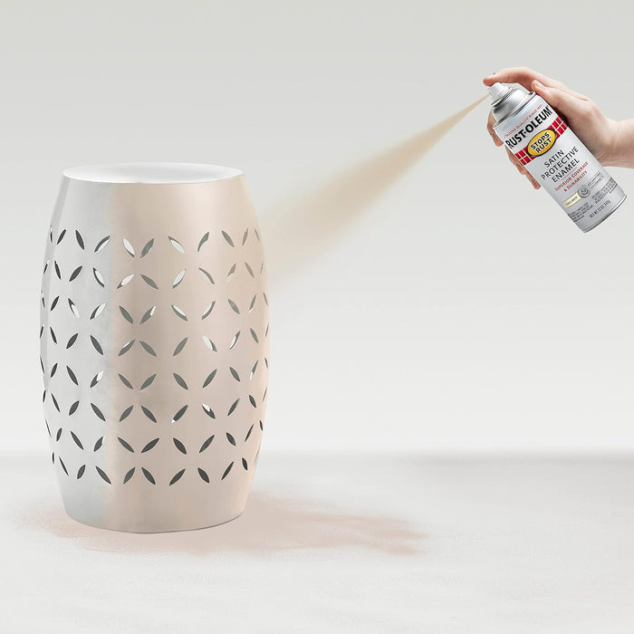 Rust-Oleum 7793830 Stops Rust Spray Paint, 12 Oz, Satin Shell White (Pack of 6)