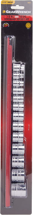 GEARWRENCH 13 Pc. 3/8" Drive 12 Pt. Standard Socket Set, SAE - 80561
