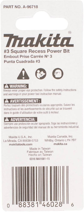 Makita A-96718 Impactx 3 Square Recess 2″ Power Bit (Pack of 2)
