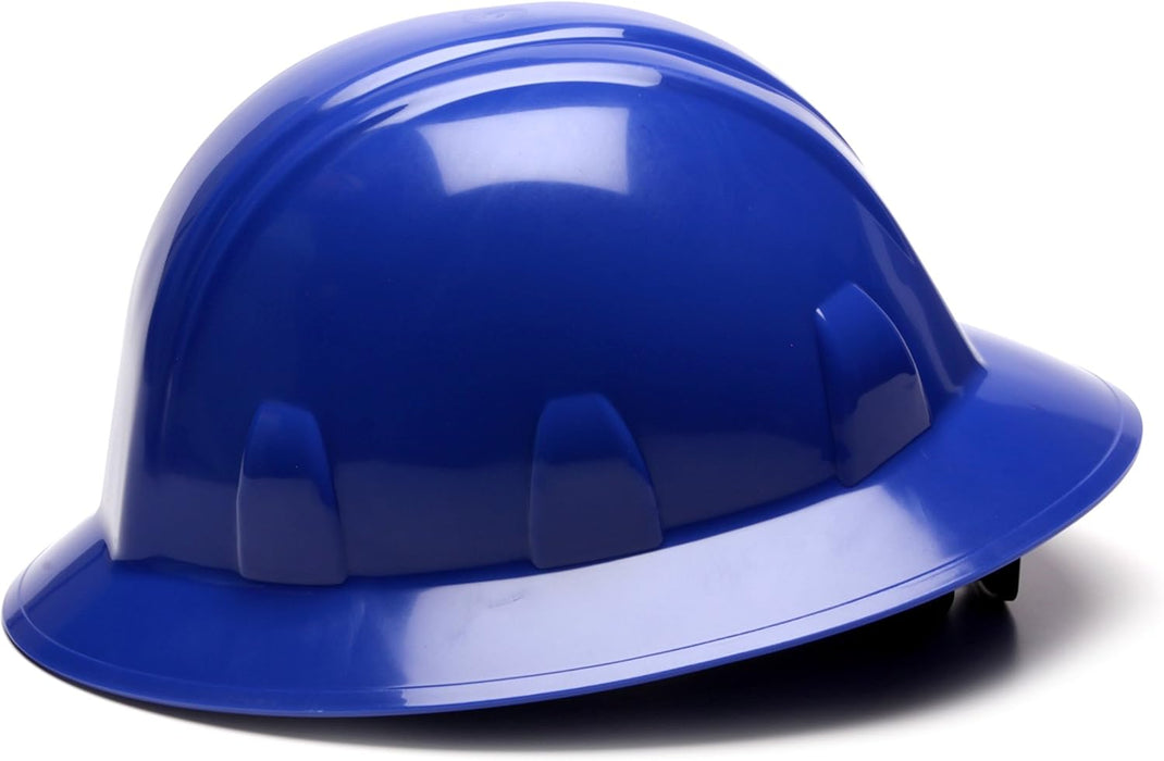 Pyramex HP26160 SL Series Full Brim Hard Hat, 6-Point Ratchet Suspension, Blue