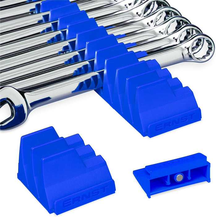 Ernst Manufacturing Wrench Pro - Modular Wrench Organizer for 40 Tools with Magnetic Base (Blue) - Made in the USA