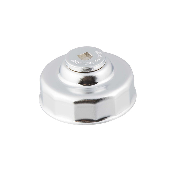 Steelman 95989 75.6mm x 14 Flute Oil Filter Cap Wrench, 3/8-inch Drive, Low-Profile Design for Confined Space