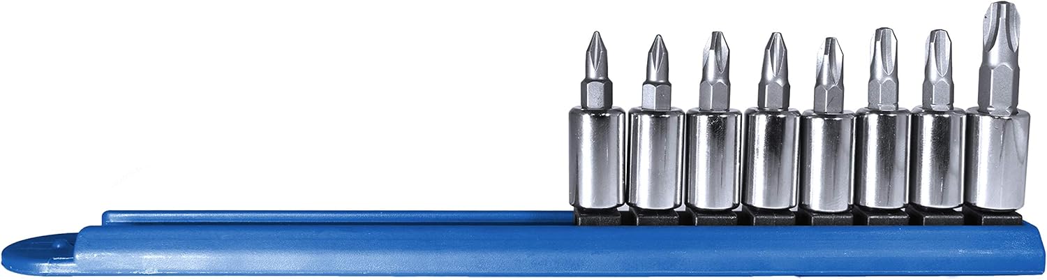 Mayhew Tools 16012 Phillips Socket Bit Set, Chrome Plated, 8-Piece