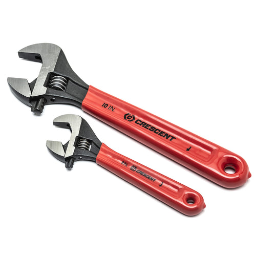 Crescent AT2610CVS Adjustable Black Oxide Cushion Grip Wrench Set, Home Improvement, Garage & Mechanic Hand Tools, 6" & 10"