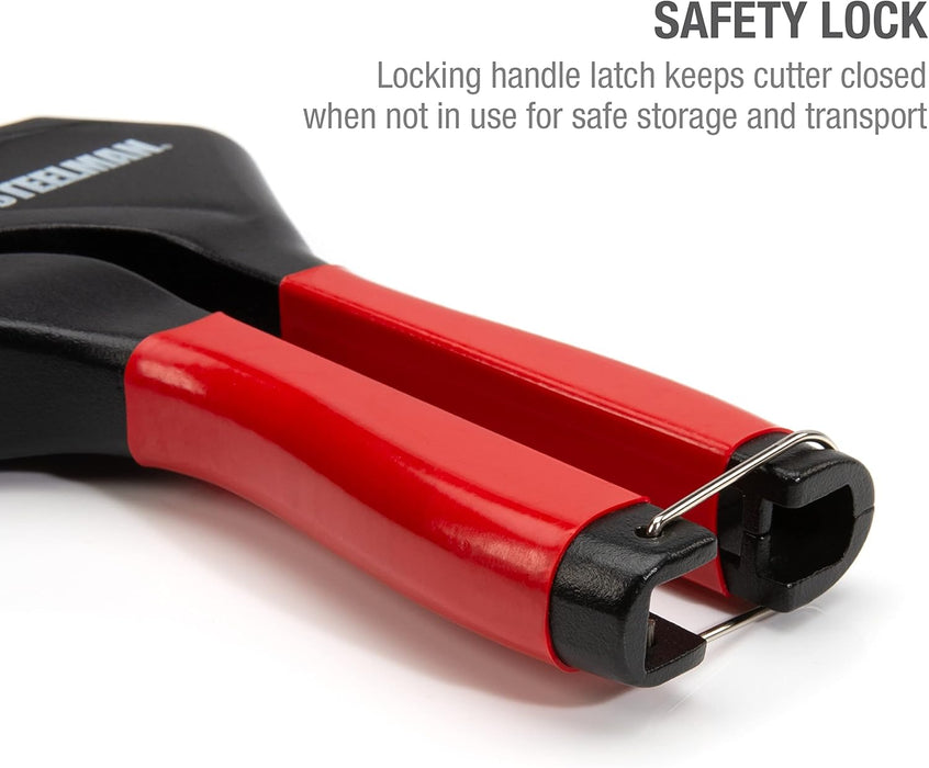 Steelman 42565 PVC Pipe Cutter Tool, Cuts 2.5-inch Plastic Tube, Ratcheting, Stainless Steel Blade
