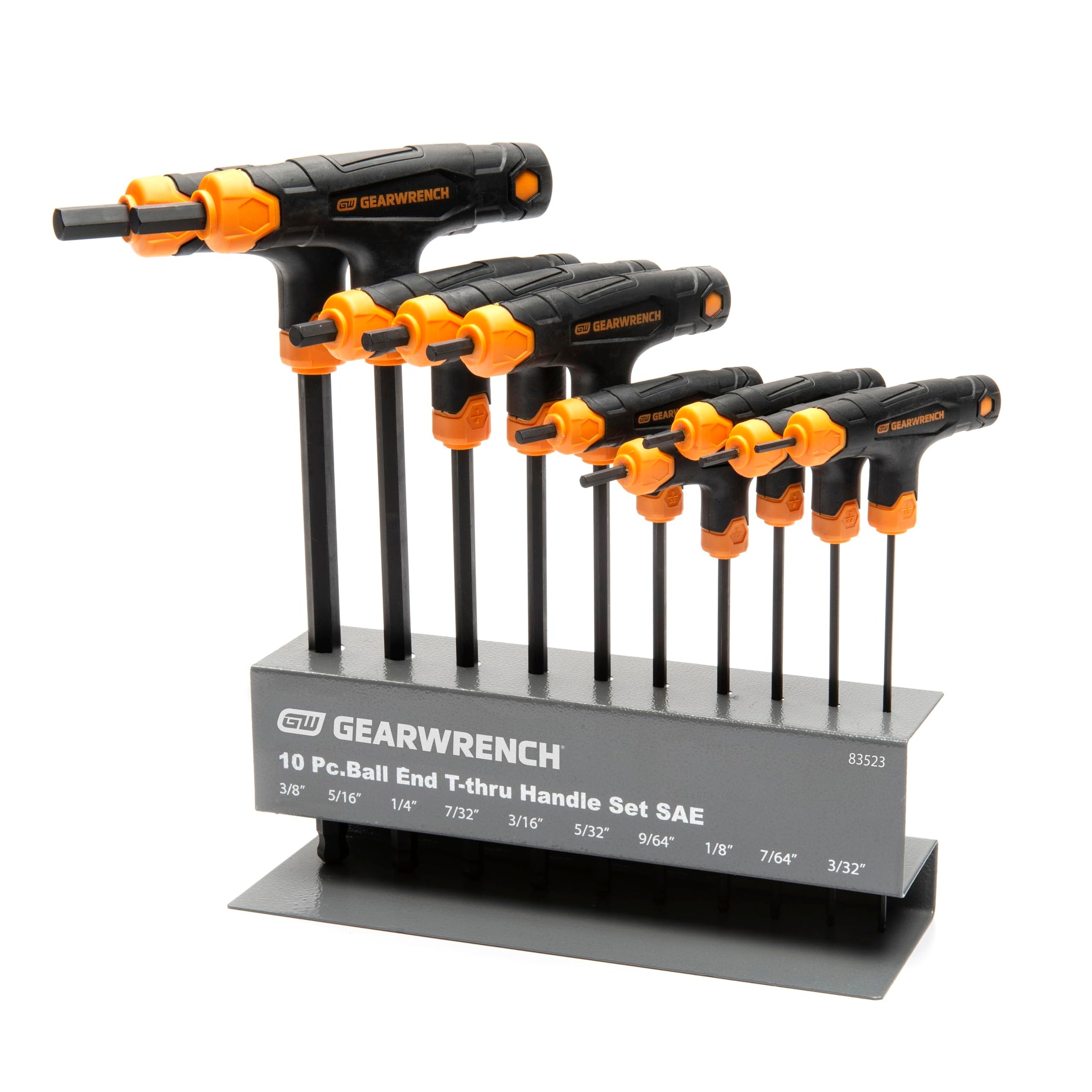 GEARWRENCH 83523 10 Piece SAE Ball End T-Handle Hex Key Set ...