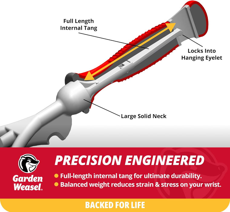 Garden Weasel Double-Sided Garden Cultivator/Tiller | Cultivate, Till, Break Up Soil | Planting and Gardening Hand Digging Tool, Heavy Duty Cultivator, Hand Tool Weeder