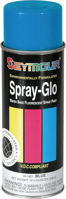 Seymour 16-1621 Spray-Glo Water Base Paints, 12 Ounce, Fluorescent Blue (Pack of 1)
