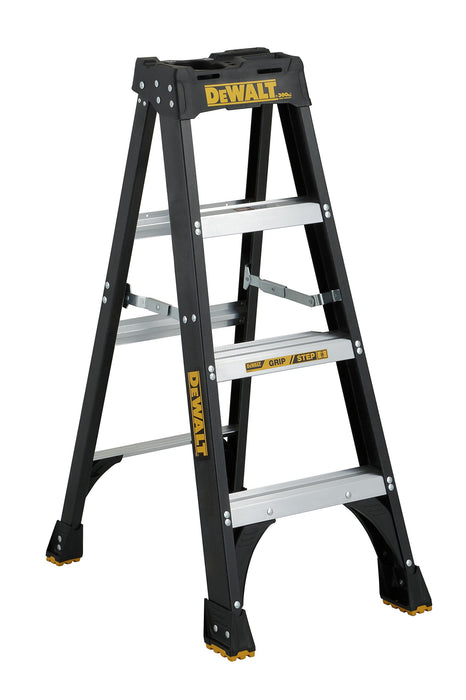 DEWALT 4-Foot Fiberglass Step Ladder, 300-Pound Load Capacity, Type IA, DXL3010-04 Black 4 feet