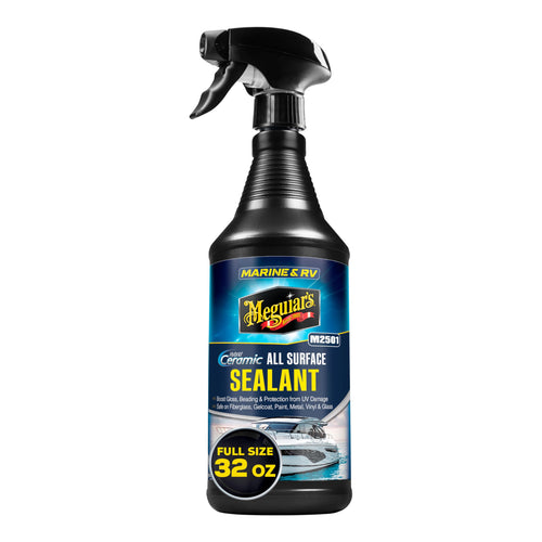 Meguiar's Marine & RV Hybrid Ceramic All Surface Sealant - Premium Fiberglass and Gel Coat Sealant that Boosts Gloss, Beading & Protection from UV Damage - Easy to Apply and Wipe Off, 32 Oz Spray