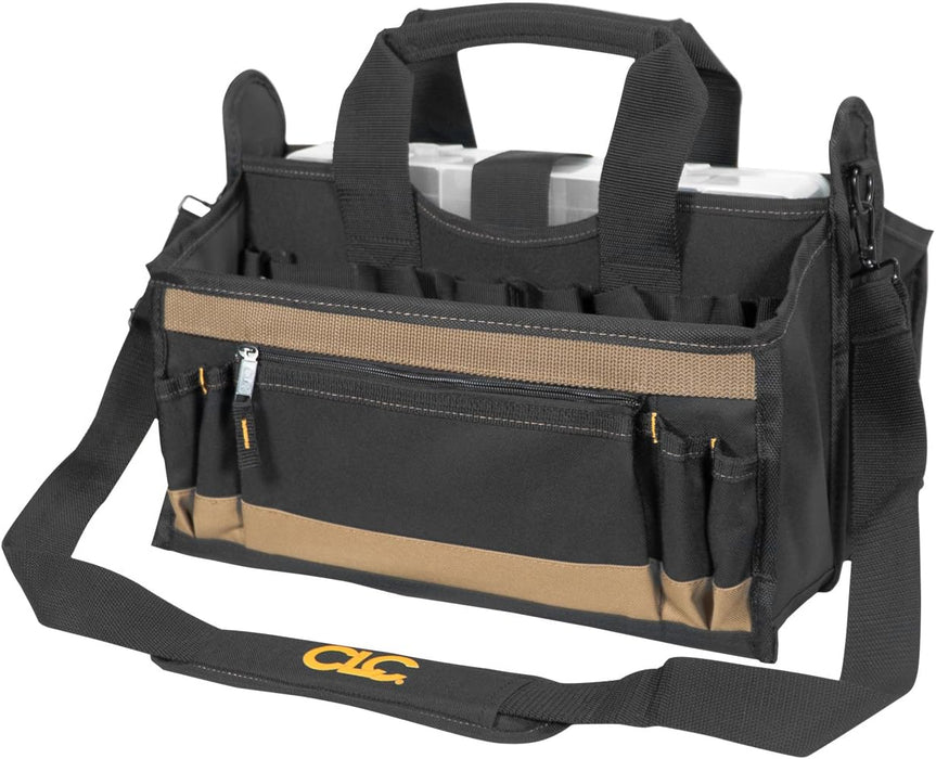 CLC Custom LeatherCraft 1529 16 In. Center Tray Tool Bag, 16 Pocket