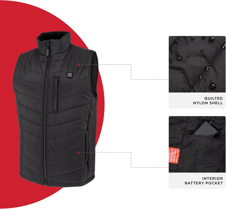 Radians (RHG-V200B-M) Men's Heated Apparel - Vest, Black, Medium