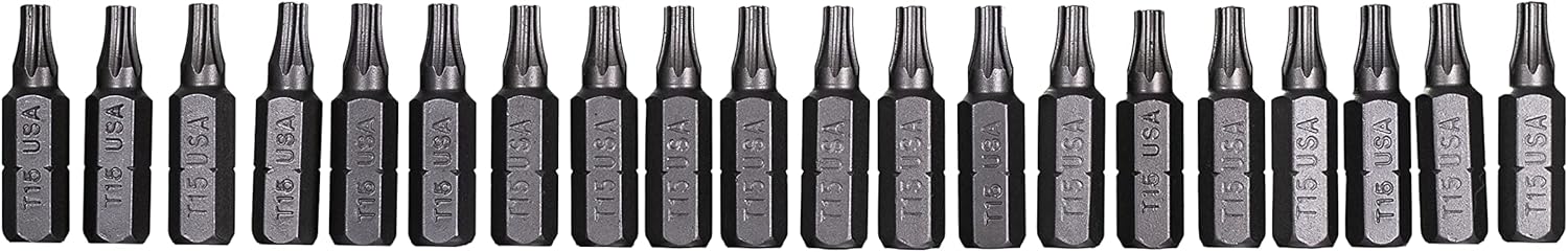 Mayhew Tools 18214-20 USA Torx Insert Bit, T15 x 1" (Pack of 20)