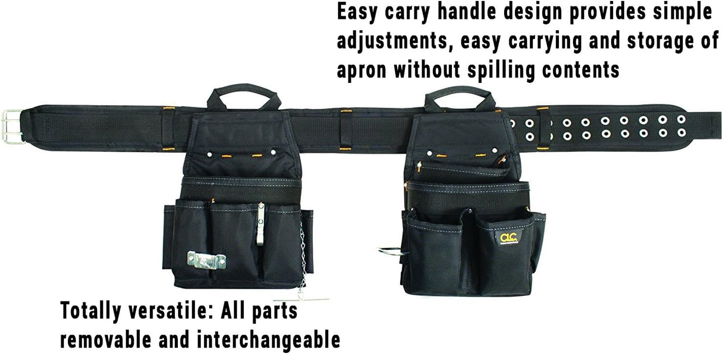 CLC Custom Leathercraft 5609 3 Piece Electrical Combo Tool Belt, 20 Pocket, Black, 29-46 inches