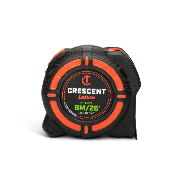 Crescent Lufkin 8 Meter / 25 Ft. WORKHORSE NITE EYE Tape Measure - L1125NECME