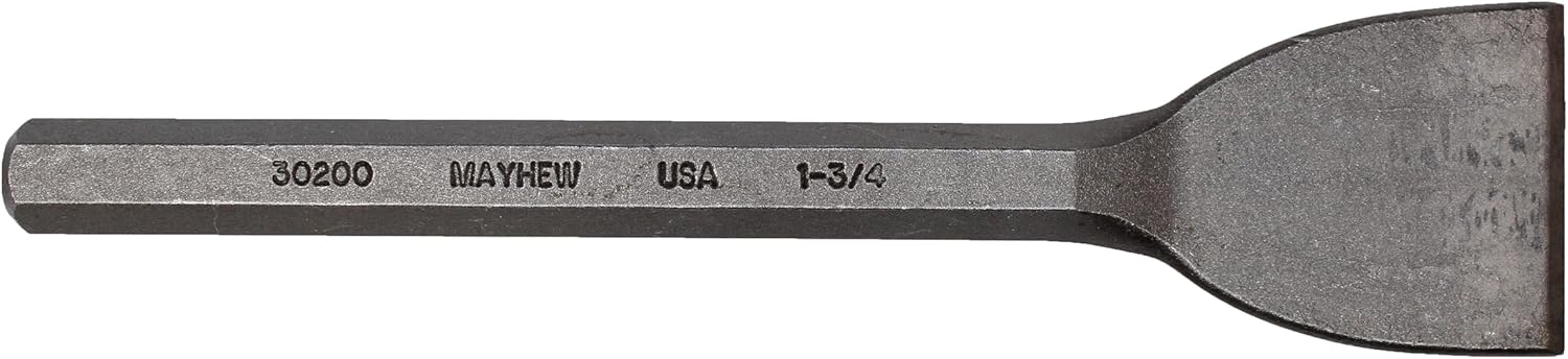 Mayhew Tools 35602 Mason Chisel, 1-3/4" x 7-1/2" Carded, Shot Blast Finish