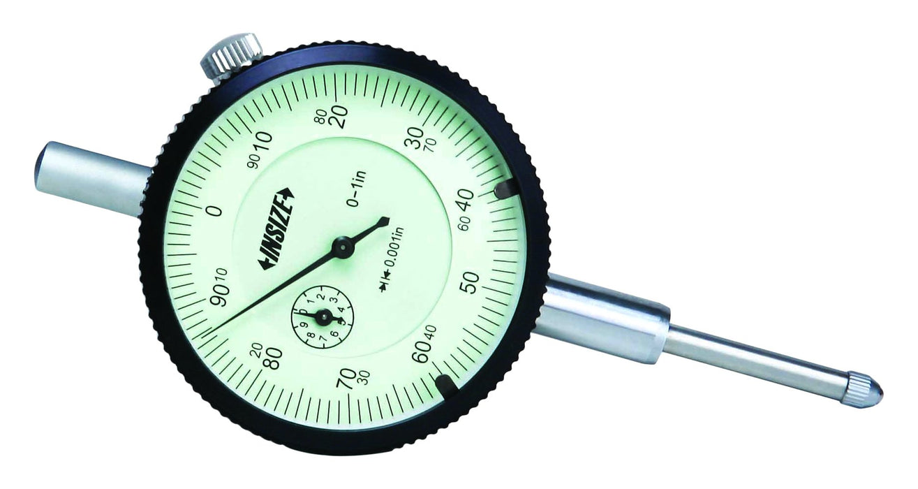 INSIZE 2307-0255 Dial Indicator, 0.25", Graduation 0.0005"