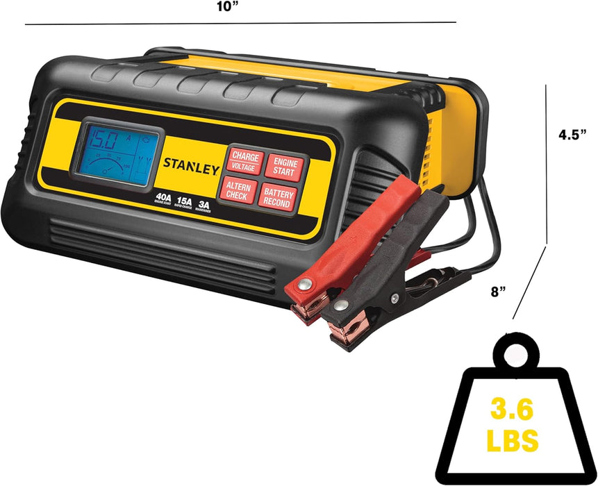 STANLEY BC40BS 40 Amp High Frequency Battery Charger with Engine Start and Patented Voltage and Alternator Check