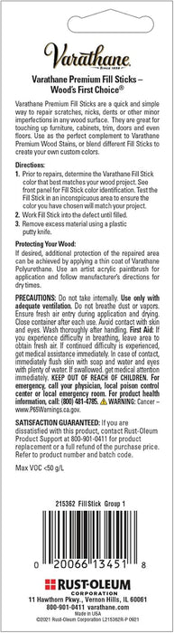 Varathane Wood Fill Stick, .5 oz, Natural/Golden Pecan/Spring Oak