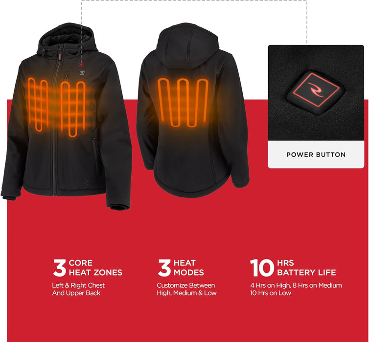 Radians Women's Standard Heated Apparel-Jackets, Black