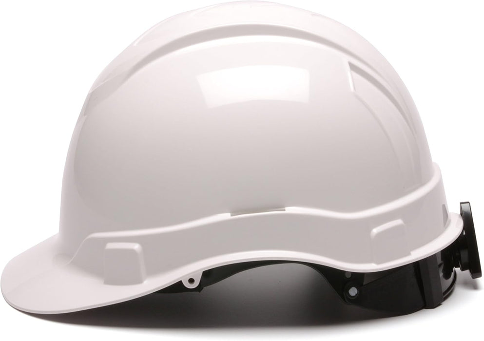 Pyramex HP44110 Ridgeline Cap Style 4 Point Ratchet Hard Hat White