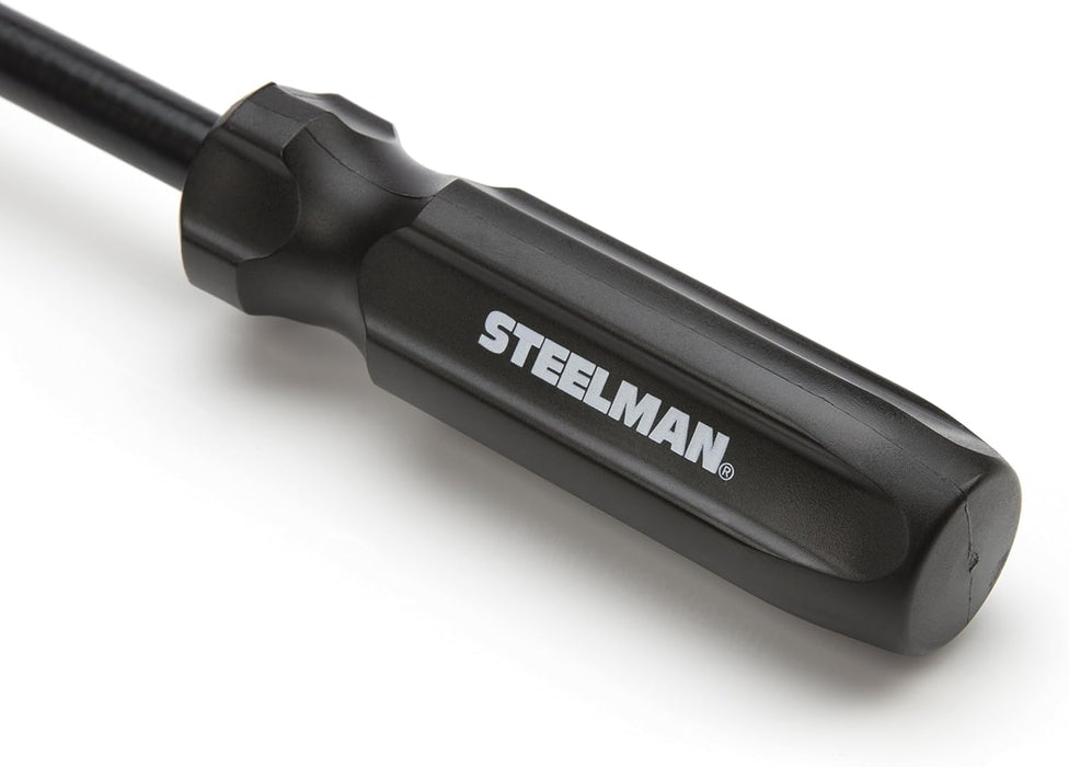 Steelman (75031) Hubcap Remover Tool for Auto Mechanics, Heavy-Duty Steel, Large Rubber Hammer Face, Wide Prying Blade, Secure Grip