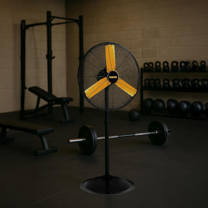 Master MAC-30P High Velocity Pedestal Fan, 3 Speed Portable Metal Standing Fan with Adjustable Height & Swivel Head, Powerful & Efficient Cooling, 30 Inch