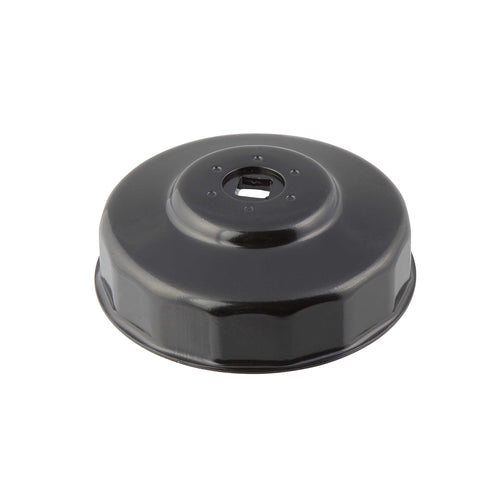 Steelman 06121 93mm x 15 Flute Low Profile Oil Filter Cap Wrench Socket for Confined Screw-In Filters, 3/8-inch Drive, Durable Chrome Vanadium Steel