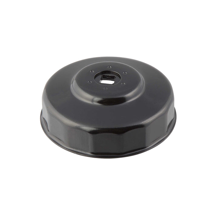 Steelman 06121 93mm x 15 Flute Low Profile Oil Filter Cap Wrench Socket for Confined Screw-In Filters, 3/8-inch Drive, Durable Chrome Vanadium Steel