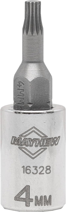 Mayhew Tools 16024 Triple Square Socket Bit Set, Chrome Plated, 9-Piece